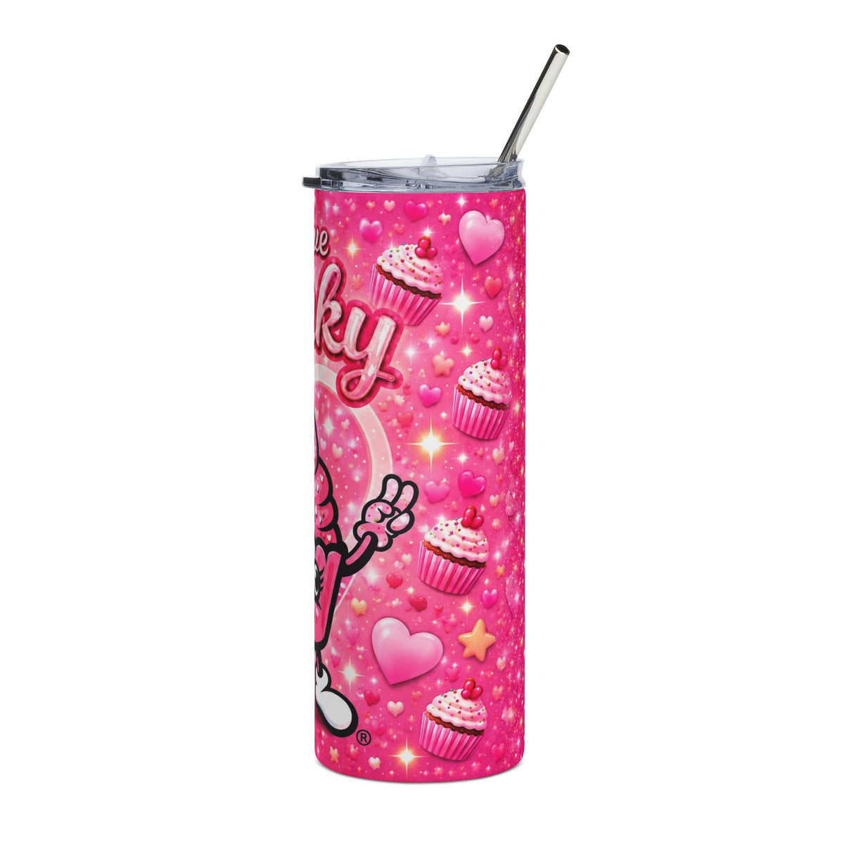 Love Pinky Stainless Steel Tumbler, 20oz | Birthday Cupcakes