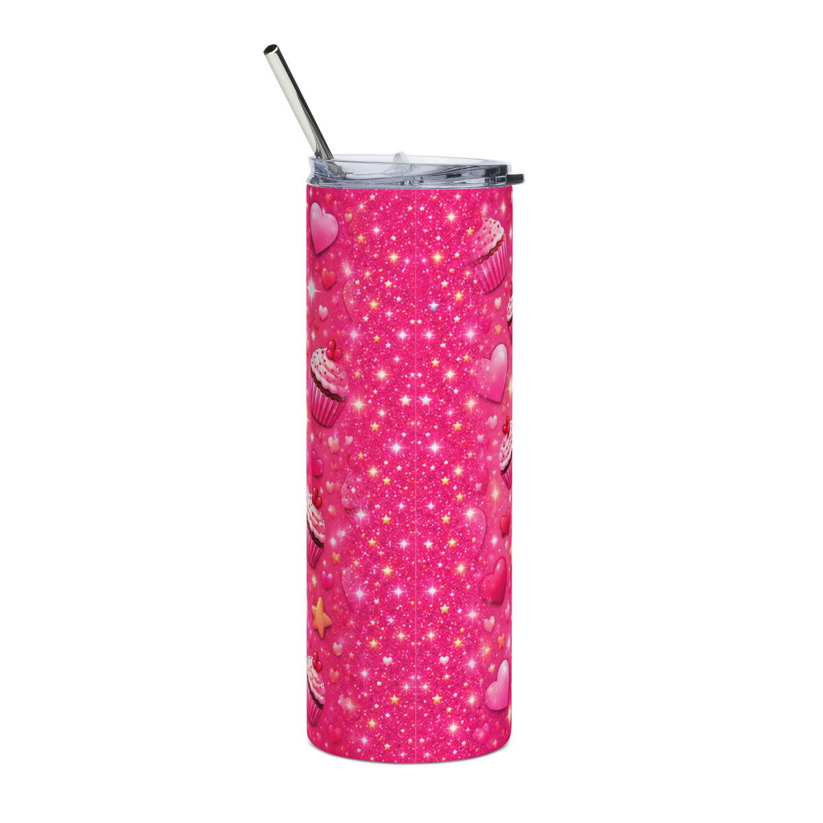 Love Pinky Stainless Steel Tumbler, 20oz | Birthday Cupcakes