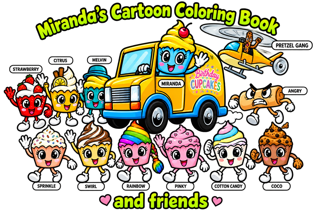 Miranda's Cartoon Coloring Book and Friends