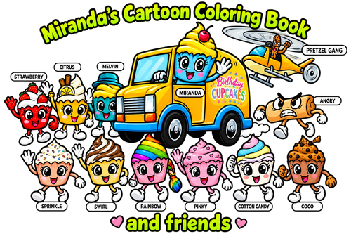 Miranda's Cartoon Coloring Book and Friends